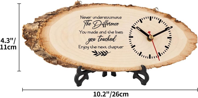 Calibron Retirement Gifts for Men Woman Wooden Clock Personalized Retirement Gifts, Farewell Gift for Coworkers, Leaving Gifts for Men DIY Clock - Image 4